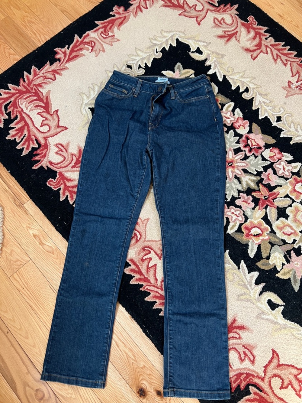 L.L. Bean Women's Straight-Leg Jeans in Deep Indigo